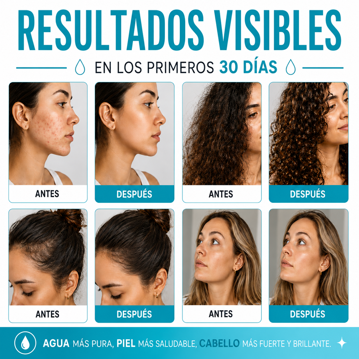 No dejes que el agua Arruine tu Piel y tu Cabello. Filtra, Protege y Disfruta con AguaRaíz
