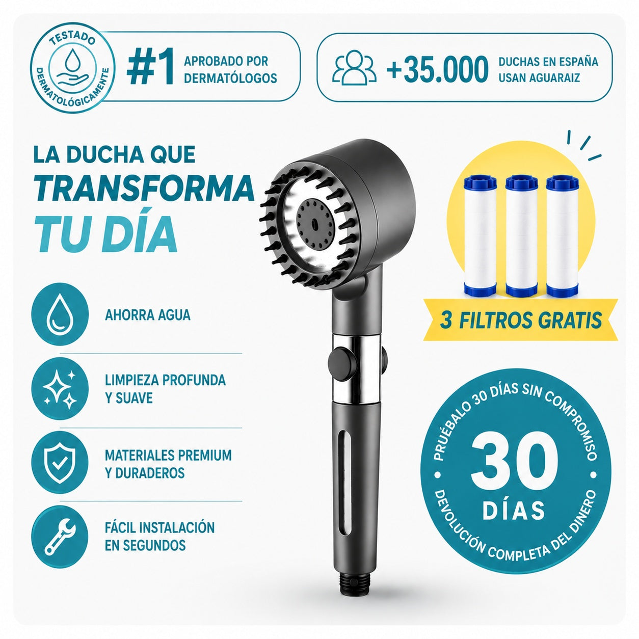 No dejes que el agua Arruine tu Piel y tu Cabello. Filtra, Protege y Disfruta con AguaRaíz